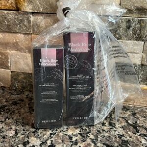 Perlier Black rice Plarinum eye contour and face serum NIB